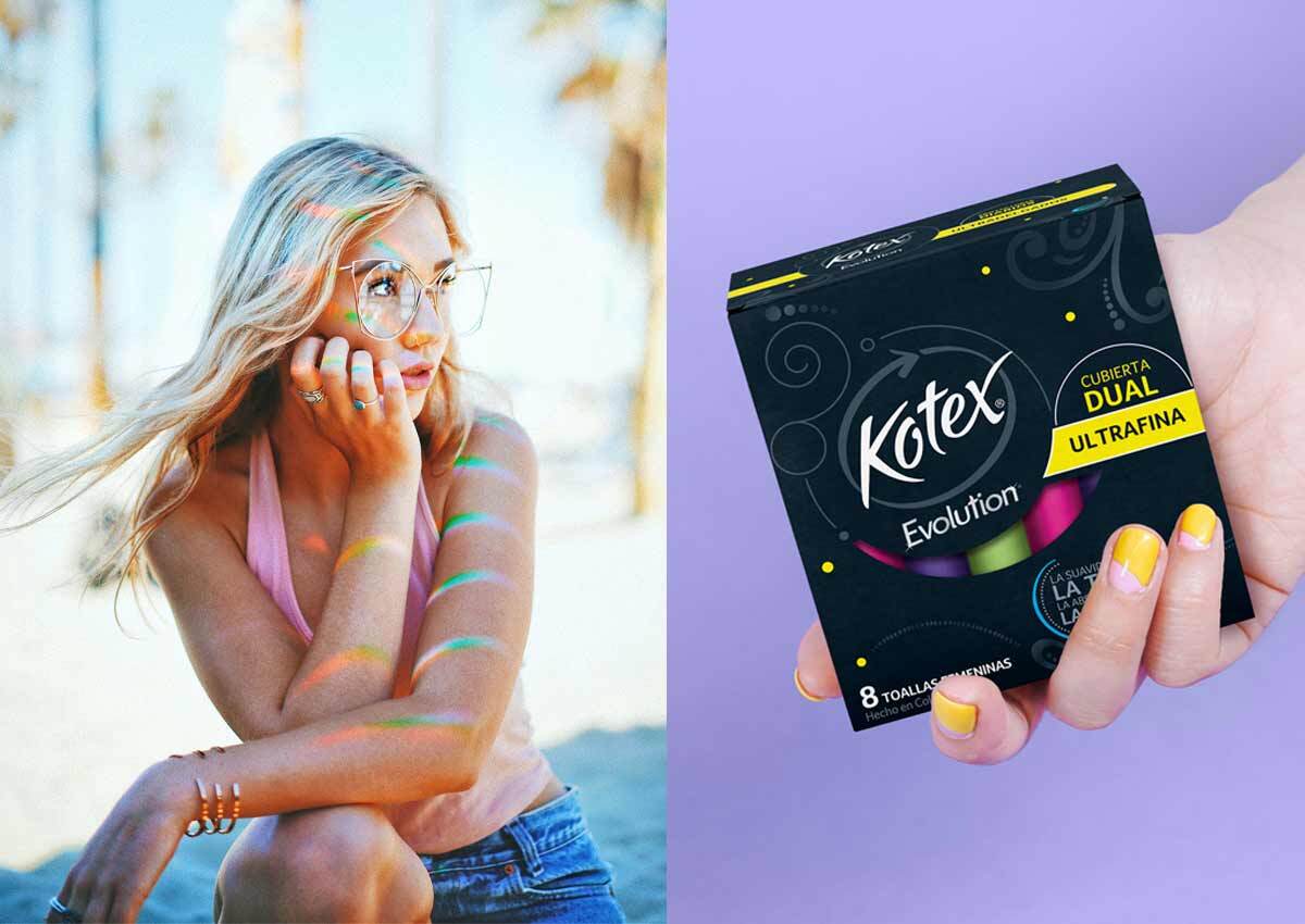 Imaginity, Kotex Evolution, Branding, Diseño de Packaging Design, Toallas Femeninas Manos