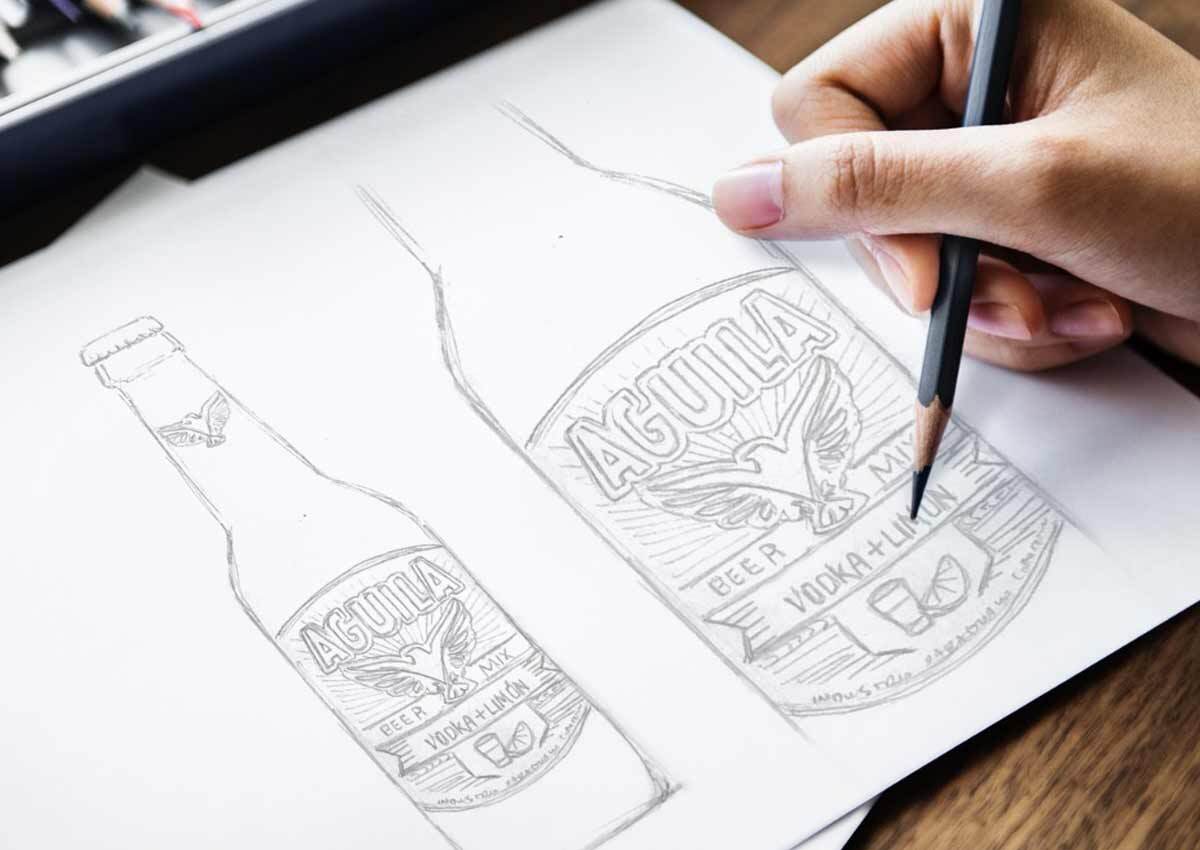 Imaginity, Aguila, Packaging Design, Women Bottles-design_sketch