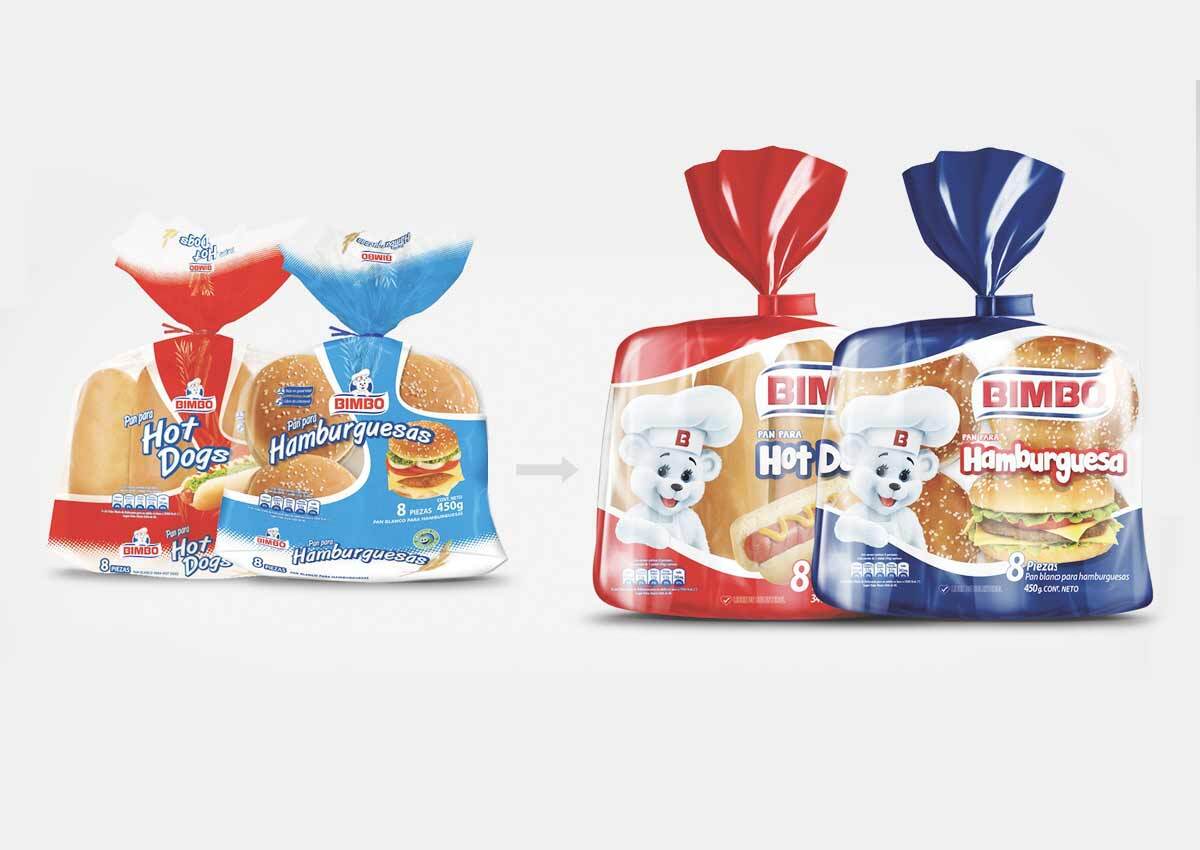 Imaginity, Bimbo Breads, Packaging Design, Before After