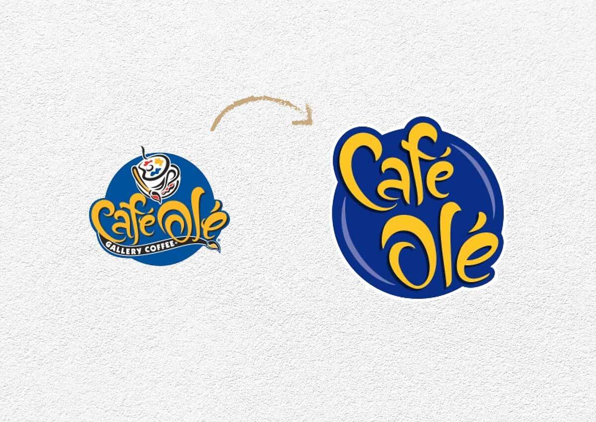 Imaginity, Cafe Ole, Packaging Design, Before After Logo