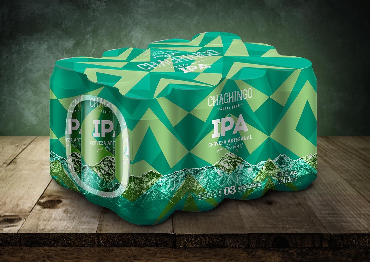 Imaginity, cerveza Chachingo, diseño de empaque, paquete de 12 Ipa