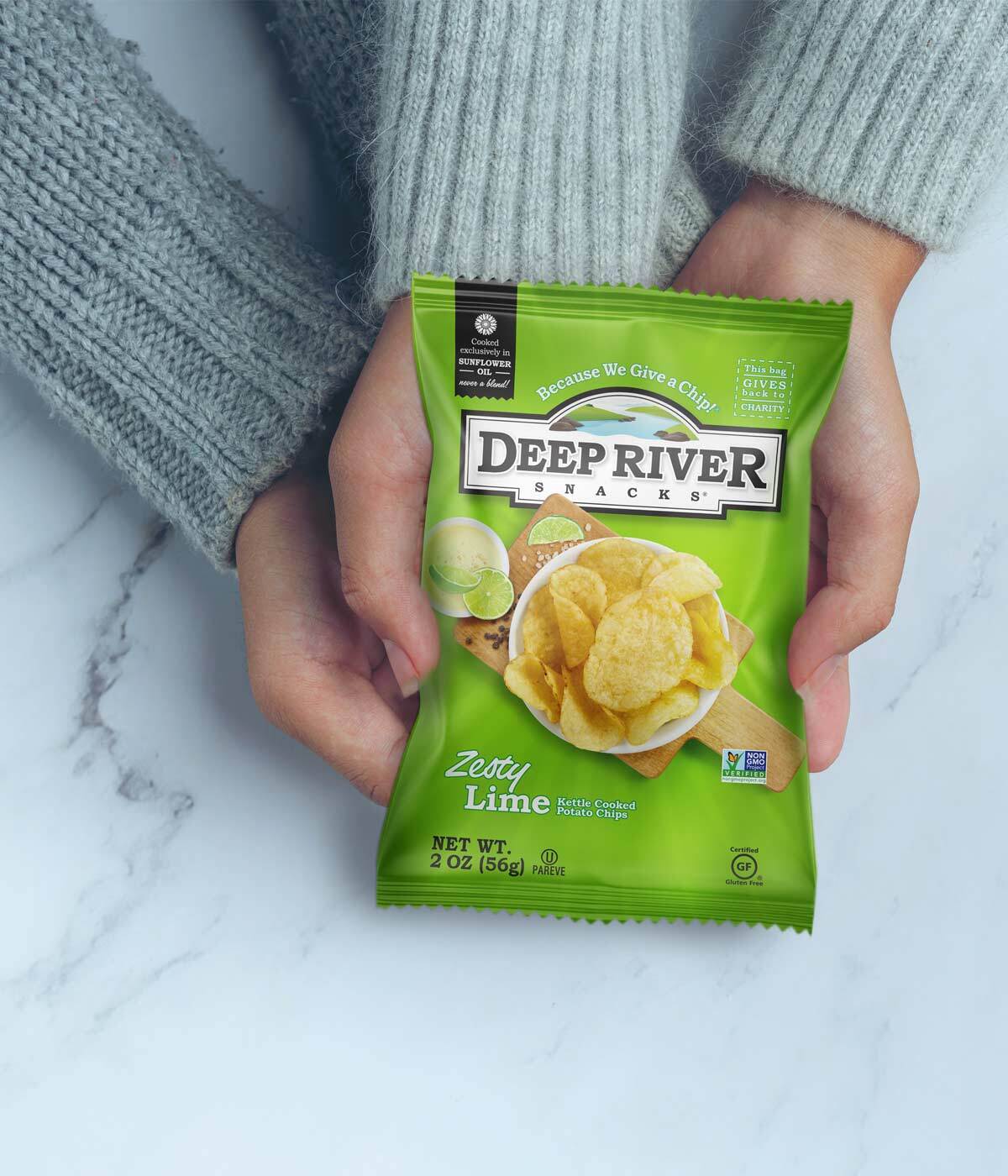 Imaginity, Deep River Snacks, Zesty Lime, Packaging Design, Caring