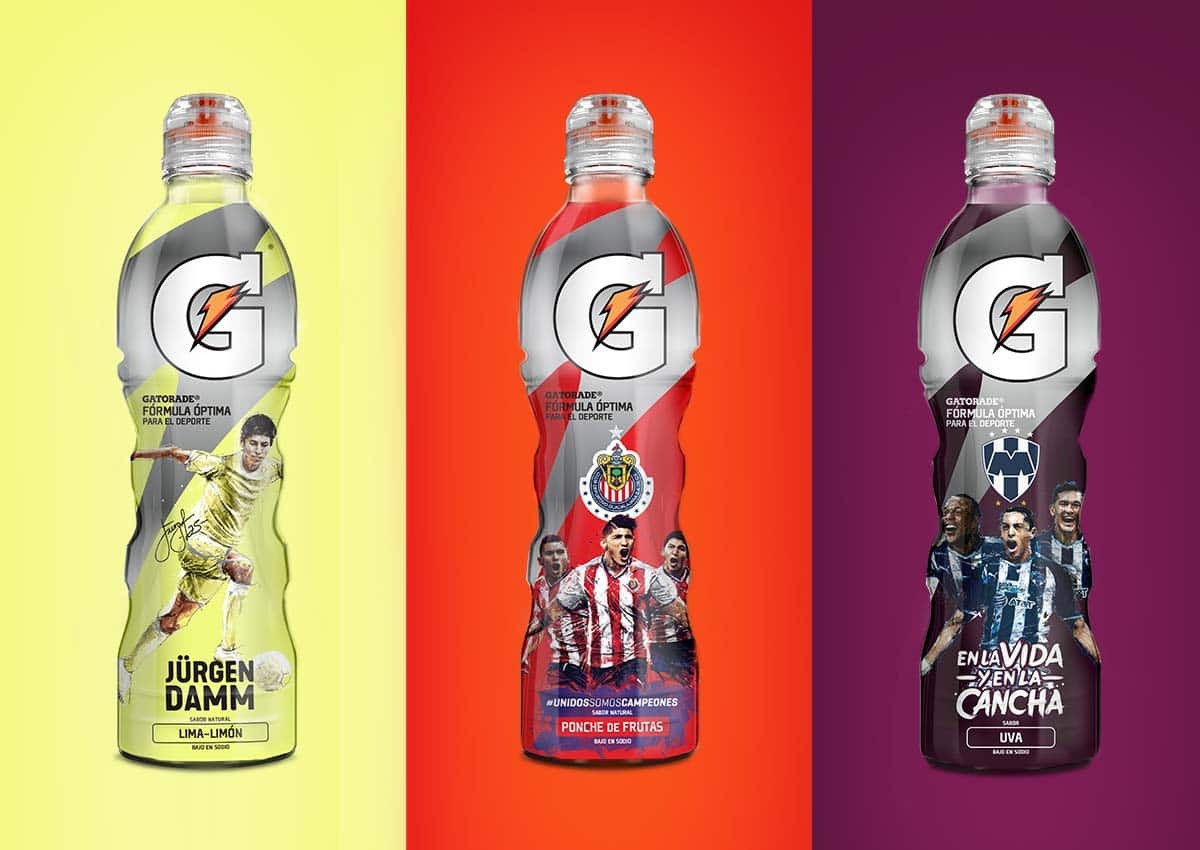 imaginity, Gatorade, Equipos de Futbol, Diseño de Packaging, Sabores