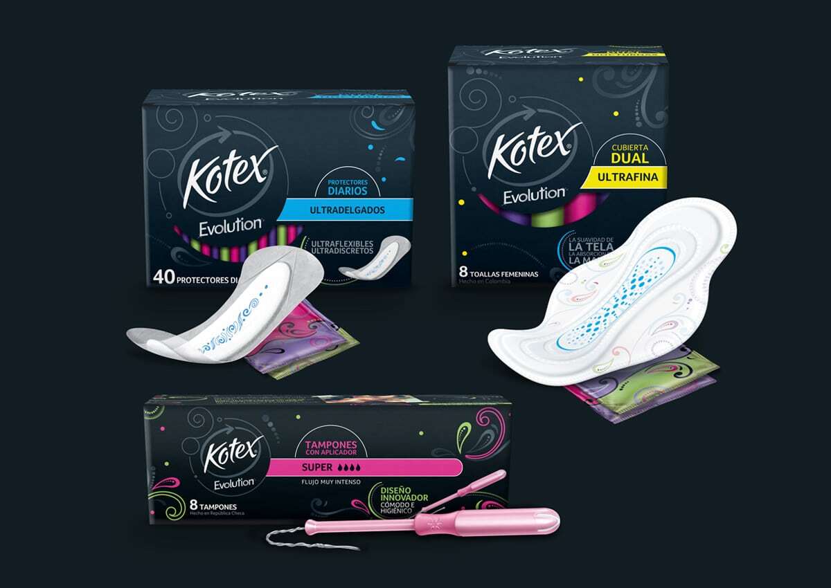 Imaginity, Kimberly Clark, Kotex Evolution Line, New Packaging and Branding Design