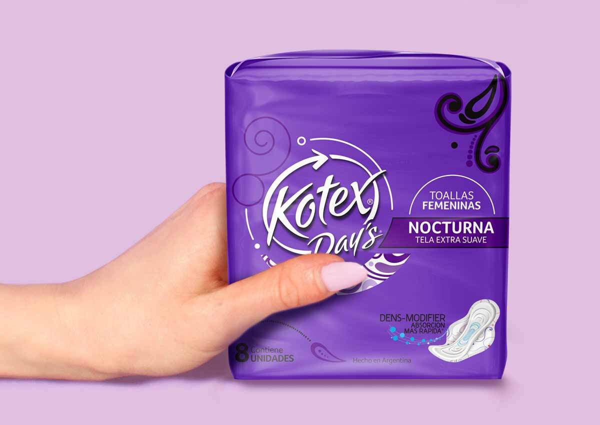 Imaginity, Kotex Day's, Diseño de Packaging, Branding, Manos Pack