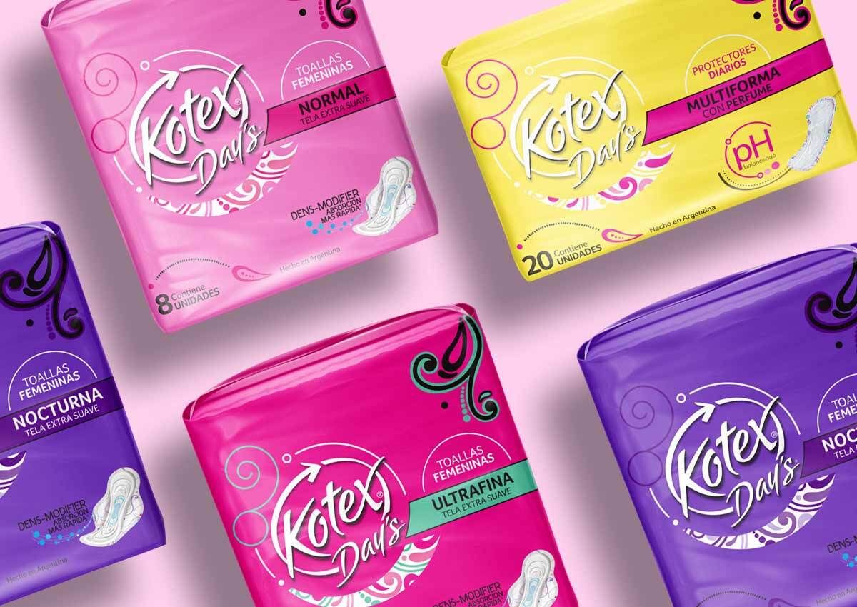 Imaginity, Kotex Day's, Diseño de Packaging, Branding, Pack Línea