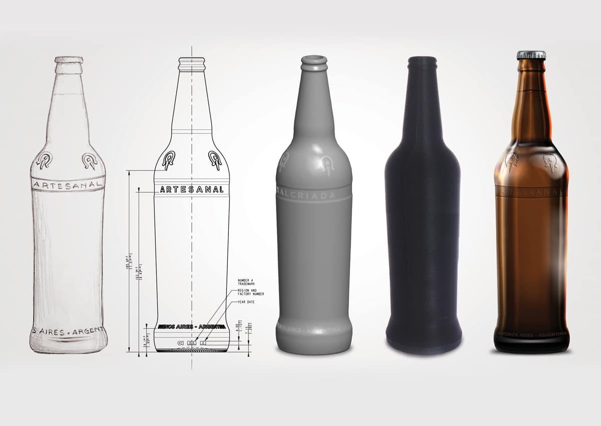 Imaginity, Rabieta, Craft Beer, Packaging, Product Design, Rough, Process, 3D Bottle