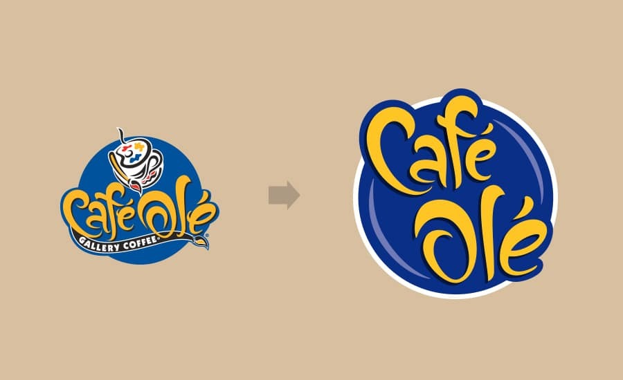 Imaginity, Services, Branding, Cafe Ole, Before and after