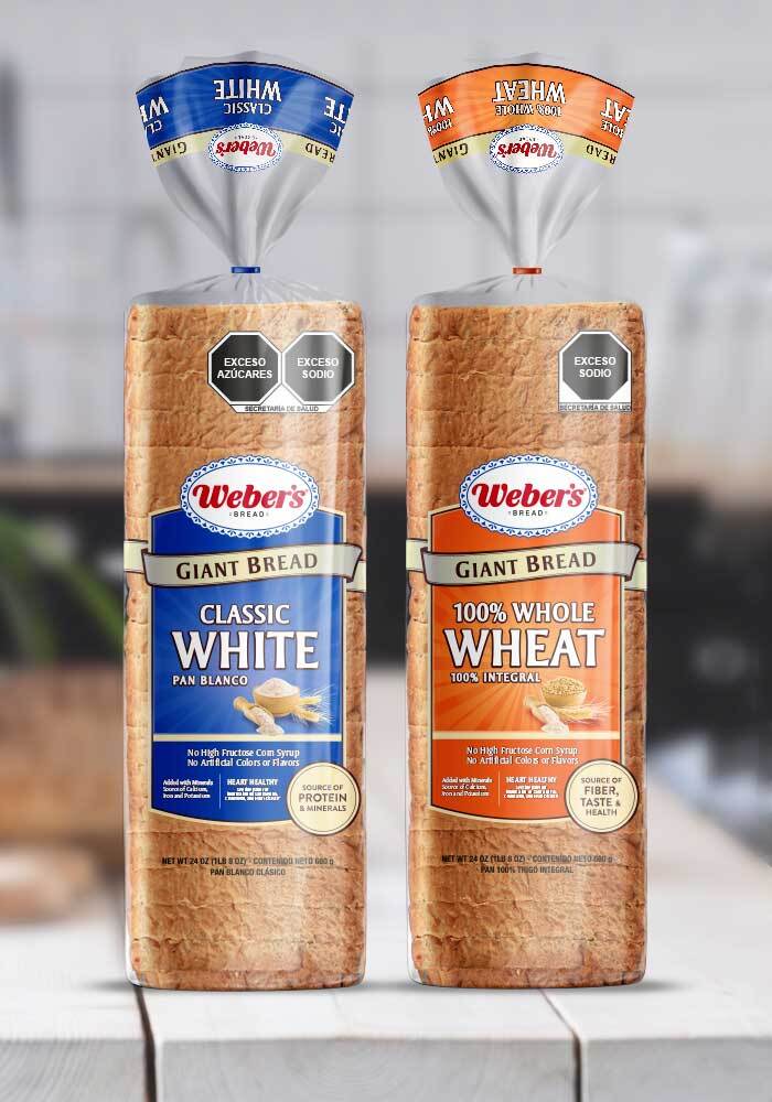 Imaginity, Weber's Giant Bread, Packaging Design, packs