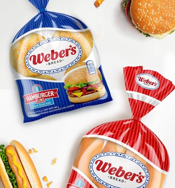 Imaginity, Webers, Hamburger and Hotdog Buns, Packaging Design, Bread