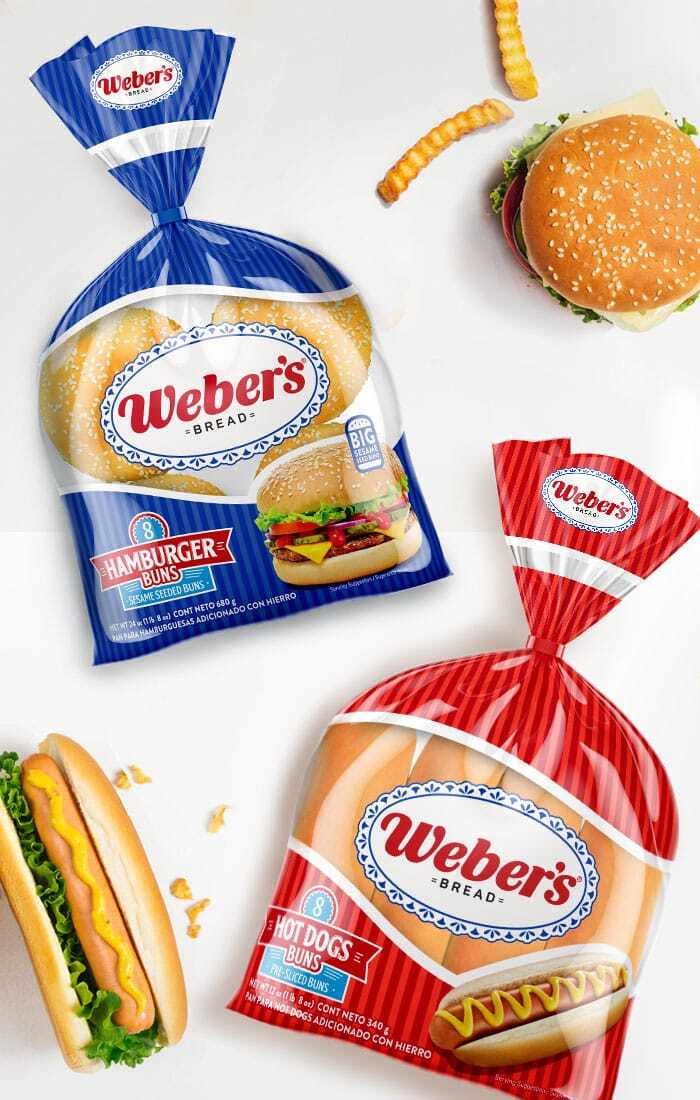 Imaginity, Webers, Hamburger and Hotdog Buns, Packaging Design, Bread