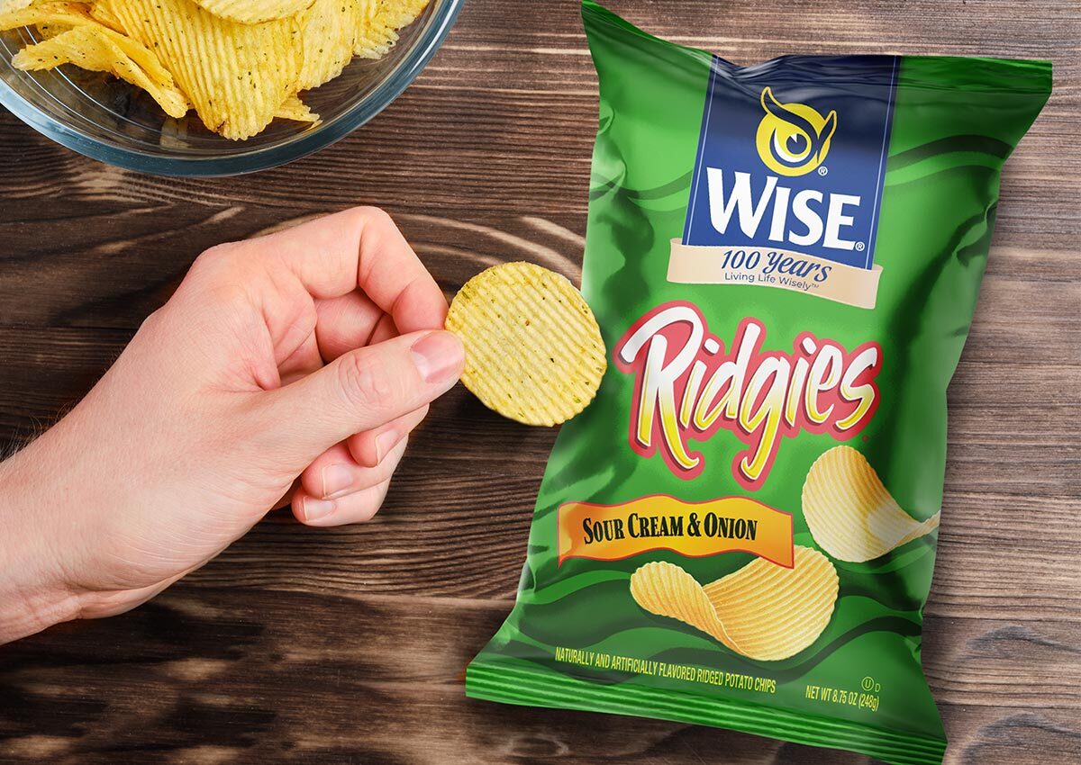 Imaginity, Wise Snacks, Ridgies, Packaging Design, Sour cream and onion