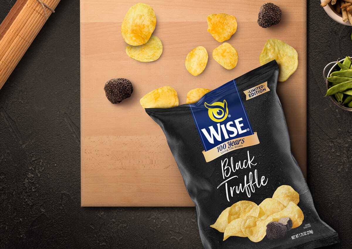 Imaginity, Wise, Black Truffle, Premium, Package, Snacks, Potato Chips