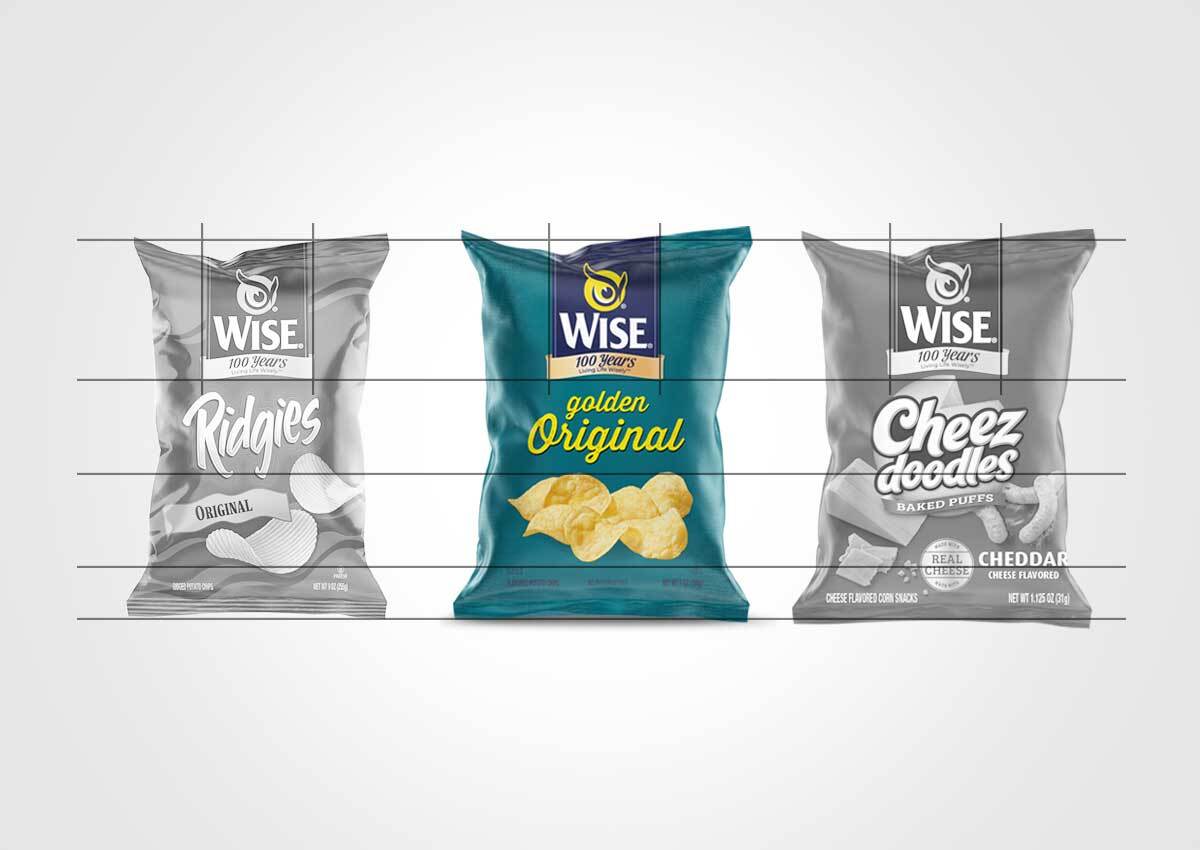 Imaginity, Wise Snacks 100 Years, Branding, Grid