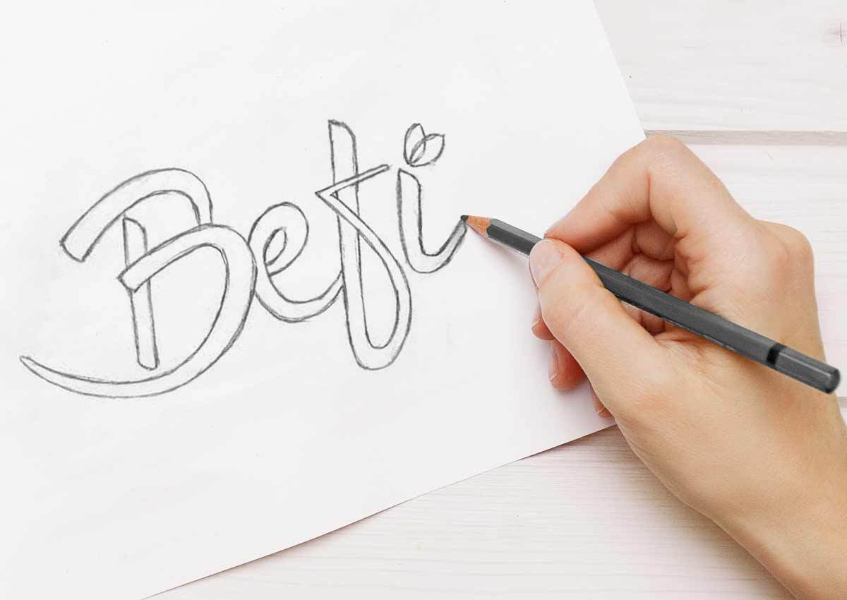 Imaginity, Befit, Branding, Packaging Design, Woman Hand Sketch