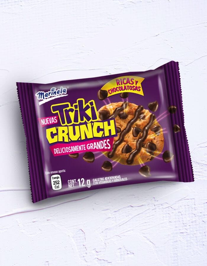 Imaginity, Bimbo, Marinela, Triki Crunch, Logo, Packaging, Galletas Choco Chips
