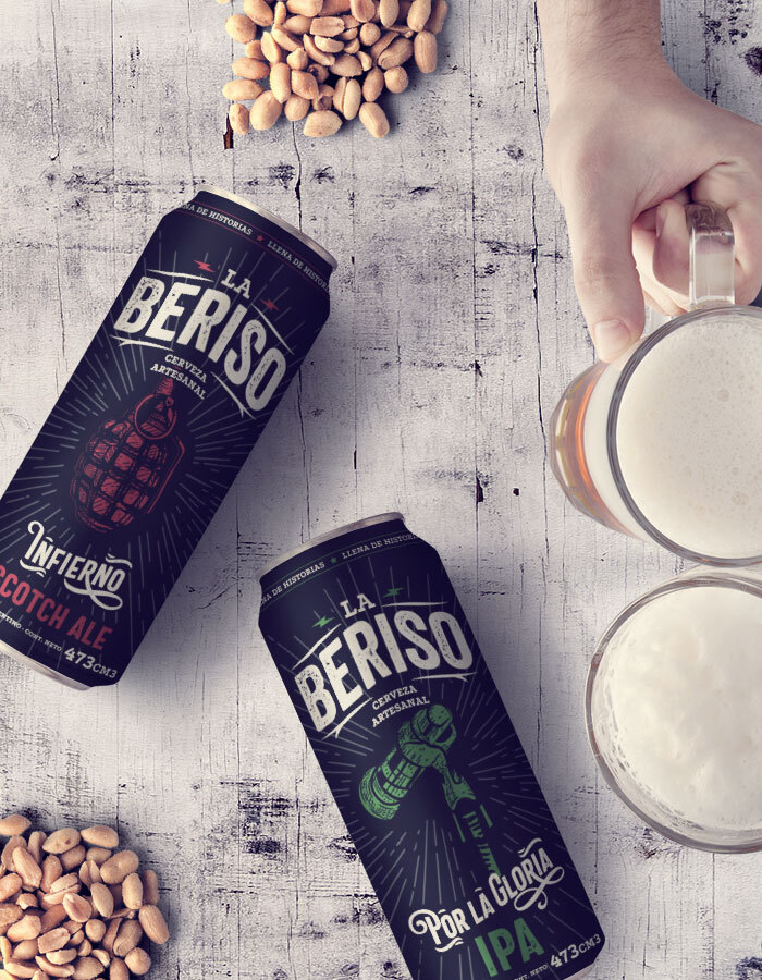 Imaginity, La Beriso, Craft Beer, Packaging Can Design, Rock And Roll Music Band