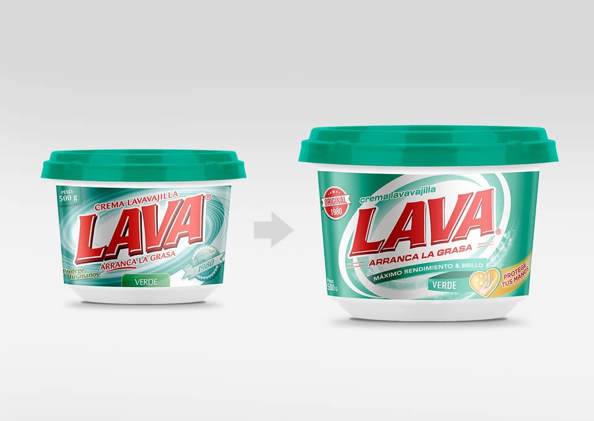 Imaginity, Lava, Dishwasher Cream, Packaging Design, Branding, Before and After