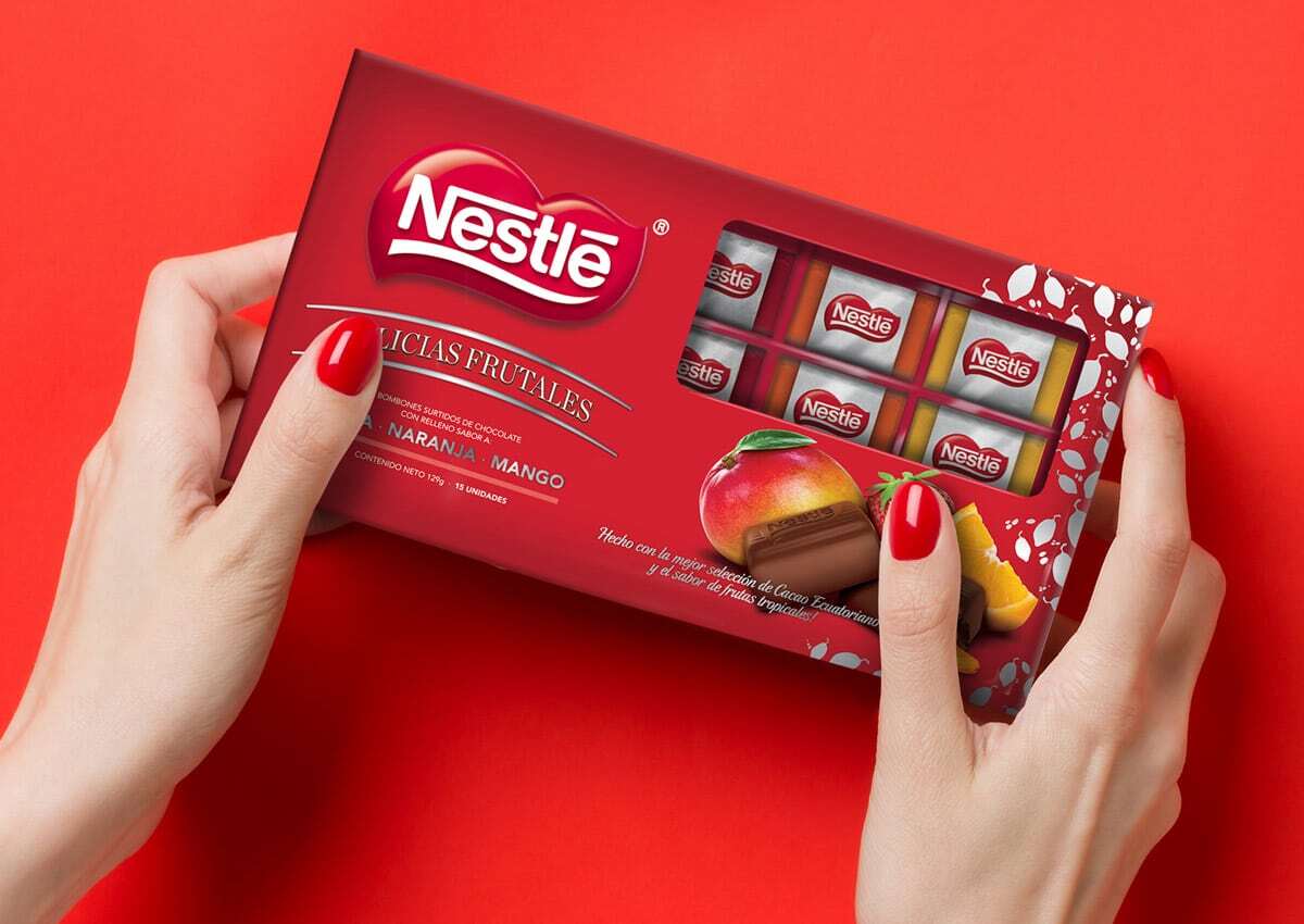 Imaginity, Nestlé, Delicias Frutales, Nuevo packaging de Chocolate, Diseño de Packaging, Caja Edición Especial