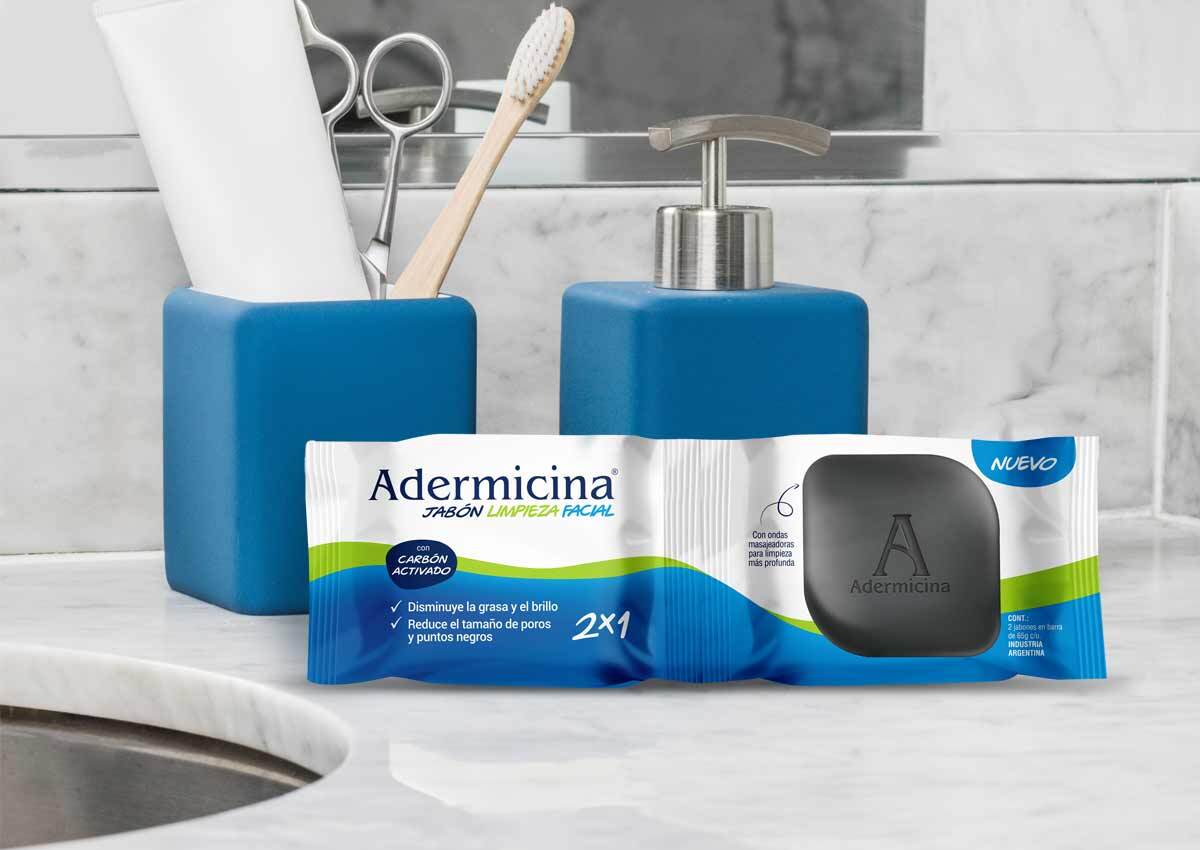 Imaginity, Adermicina, Diseño de packaging, Jabón baño