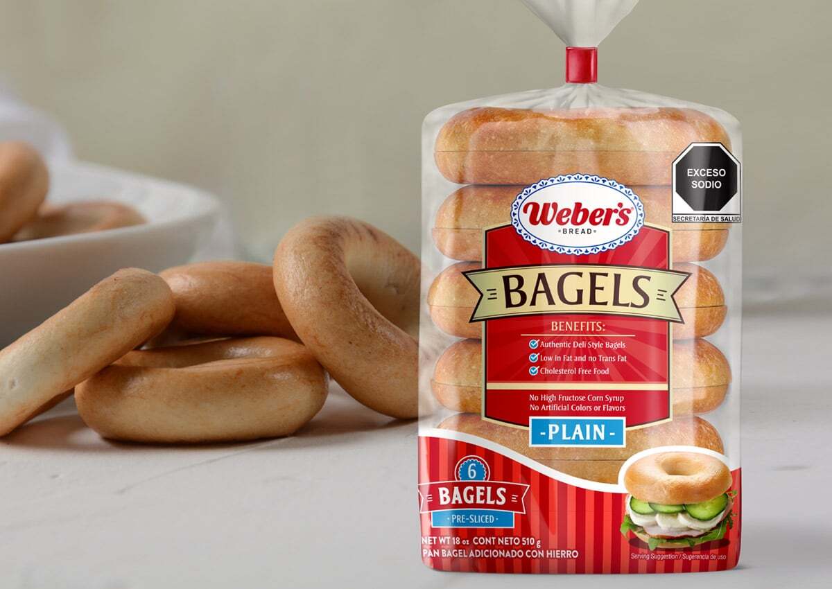 Imaginity, Weber´s, Pan, Tradicional, Clásico, Bagels