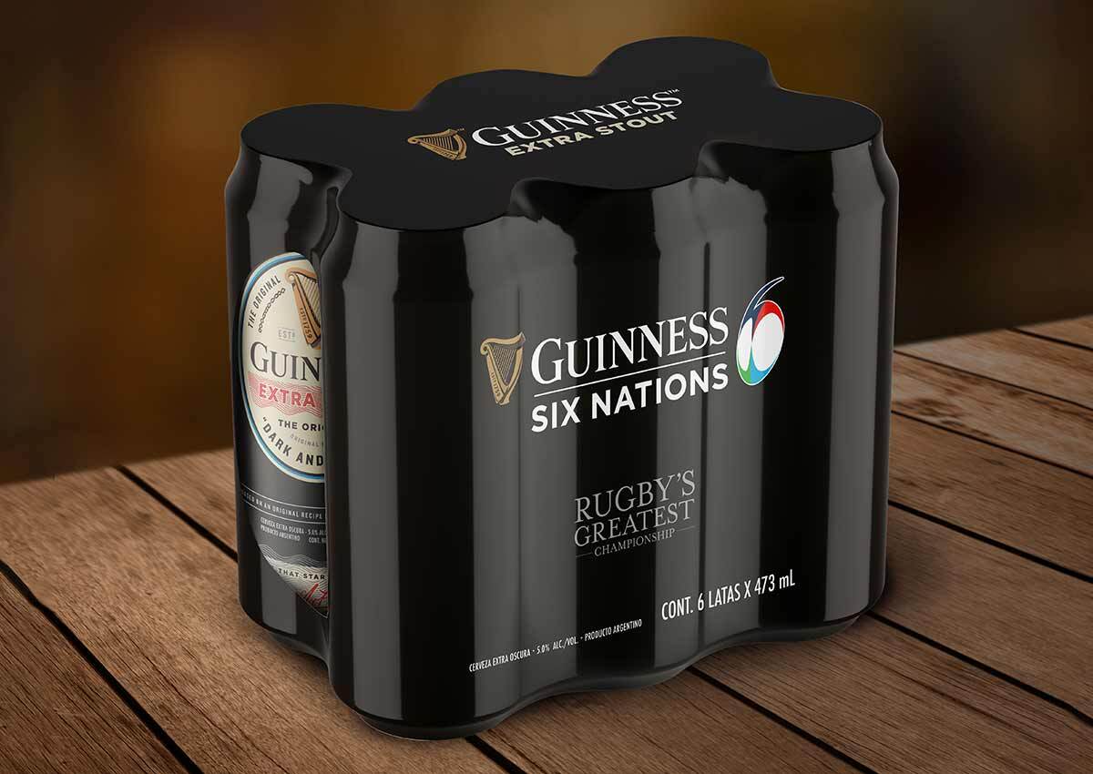 imaginity, guinness rugby, packaging design, six pack