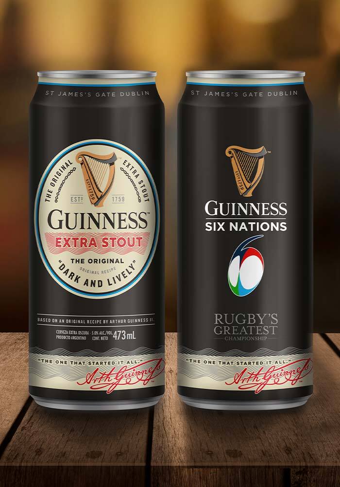 imaginity, guinness rugby, diseño de packaging, pack x 6, lata 6 nations