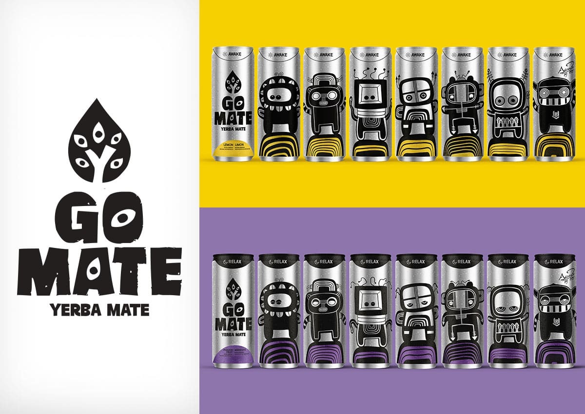 Imaginity, Servicios, Identidad visual, diseño, Go Mate, Yerba Mate, bebida energizante