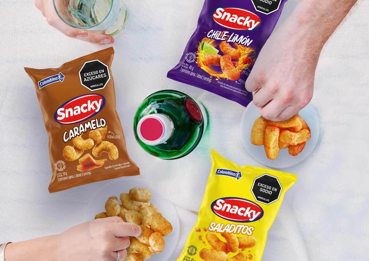 imaginity, snacky, packaging design, packs friends snacks