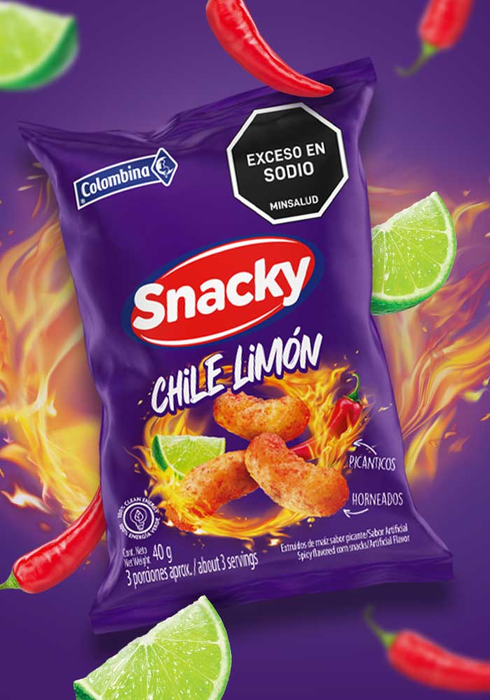 imaginity, snacky, packaging design, chile limon ingredients