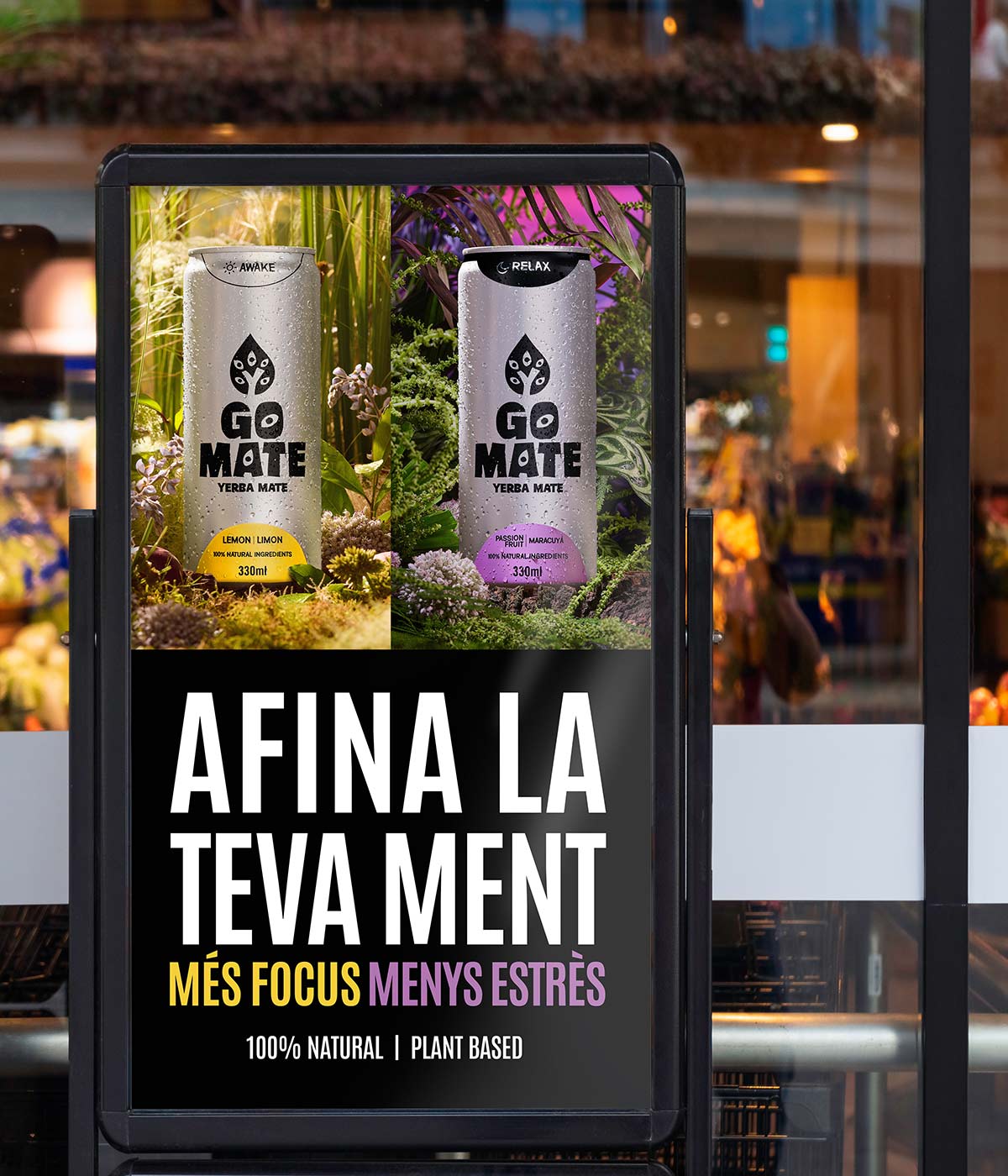 Imaginity, Go Mate, Energy Drink, Brand Activation, El Corte Inglés, Digital Mupi Design, Awake Relax