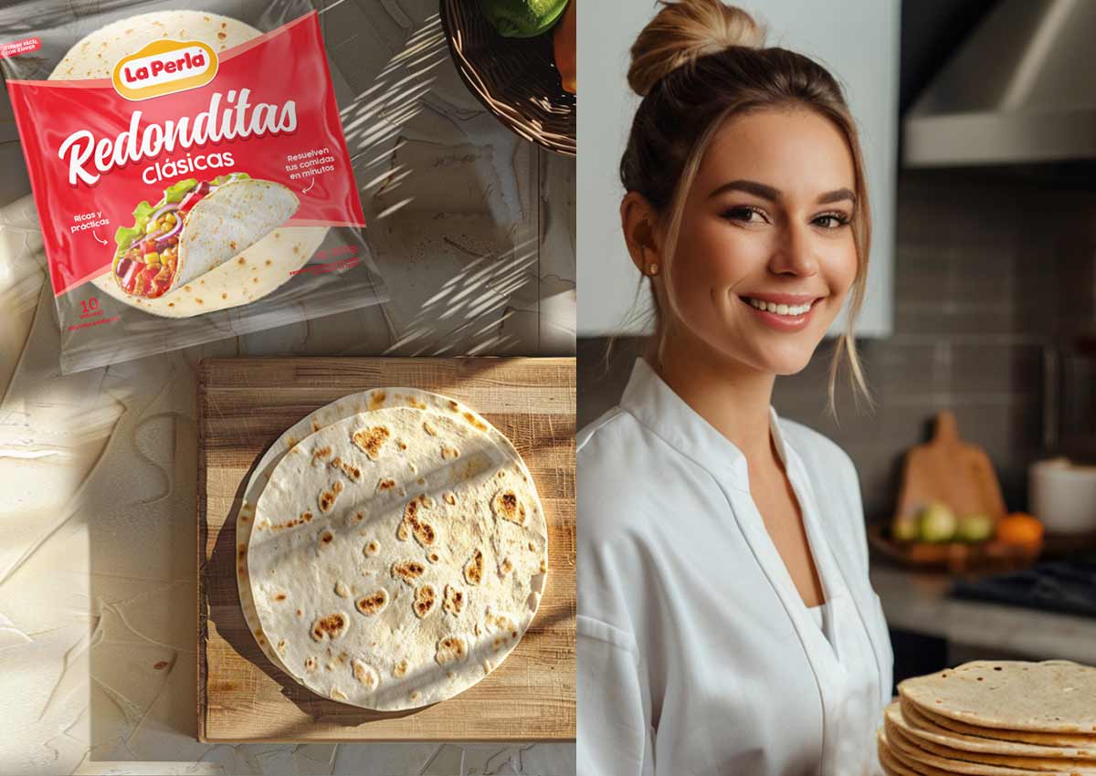 imaginity, la perla redonditas, packaging design, woman kitchen pack tortillas