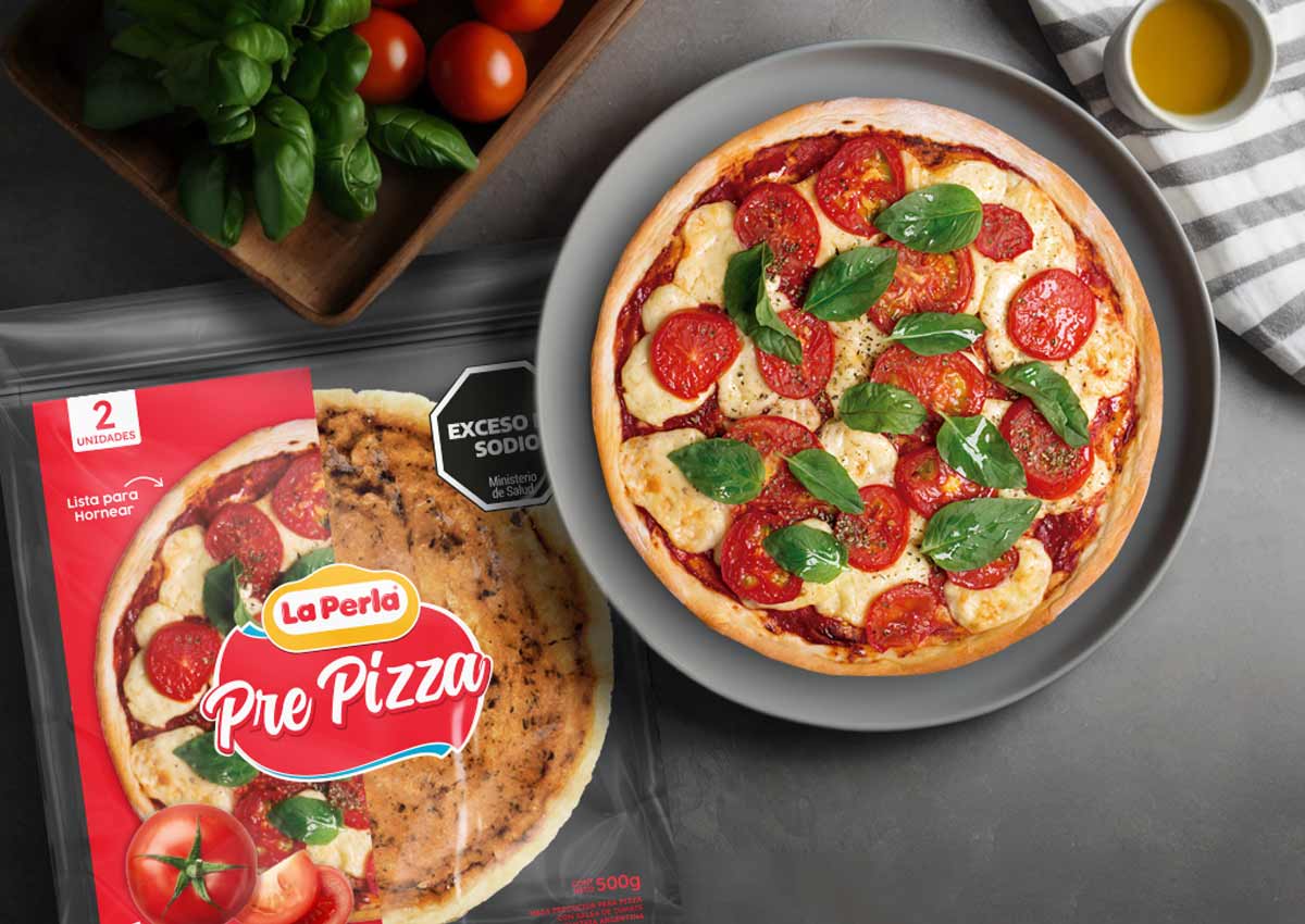 imaginity, la perla prepizza, diseño de packaging, pizza ingredientes