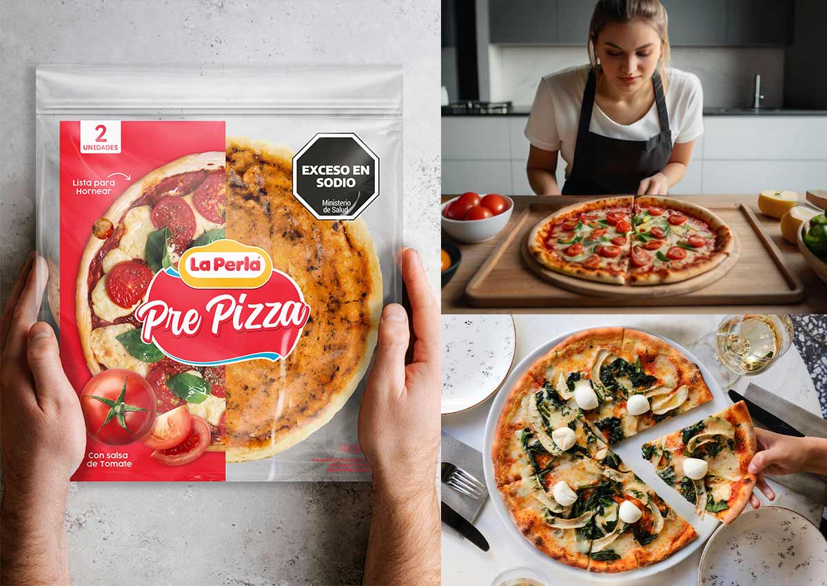 imaginity, la perla prepizza, diseño de packaging, pizza cocina