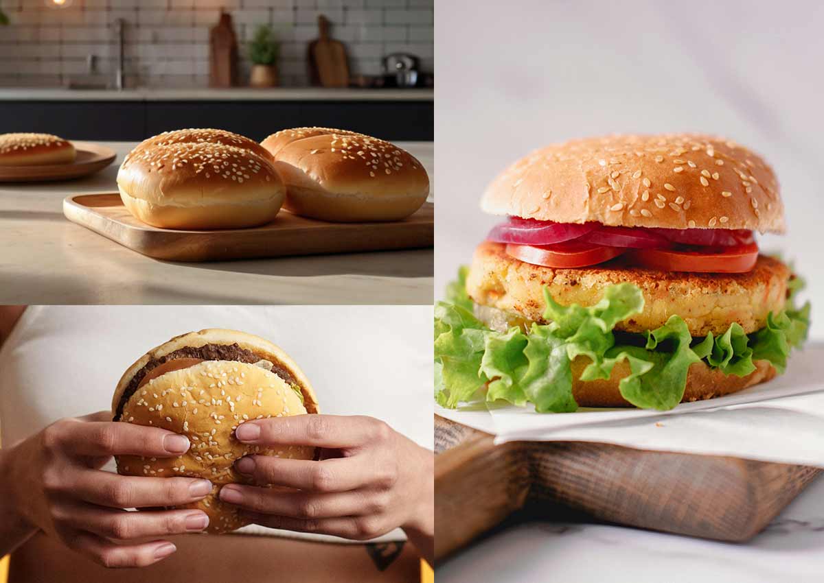 imaginity, la perla veggie buns, packaging design, packs burger veggie buns people