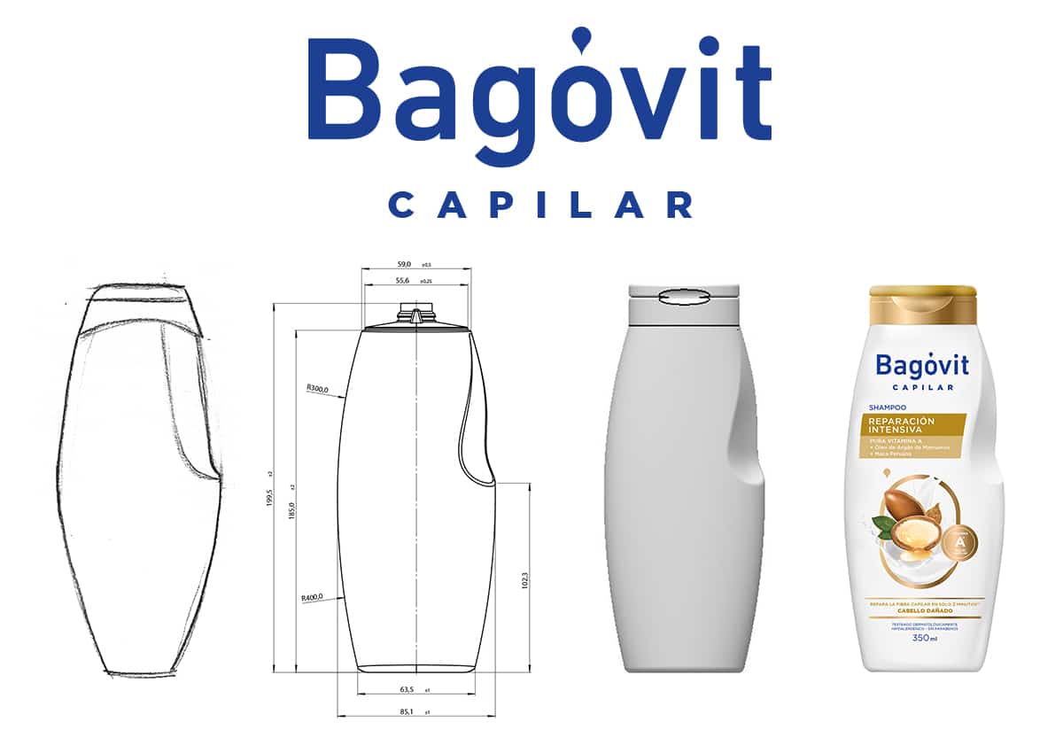 Imaginity, Storytelling, Bagovit, Product Design, Shampoo, Hair, Conditioner, Evolution, Sketch, 3D Bottle
