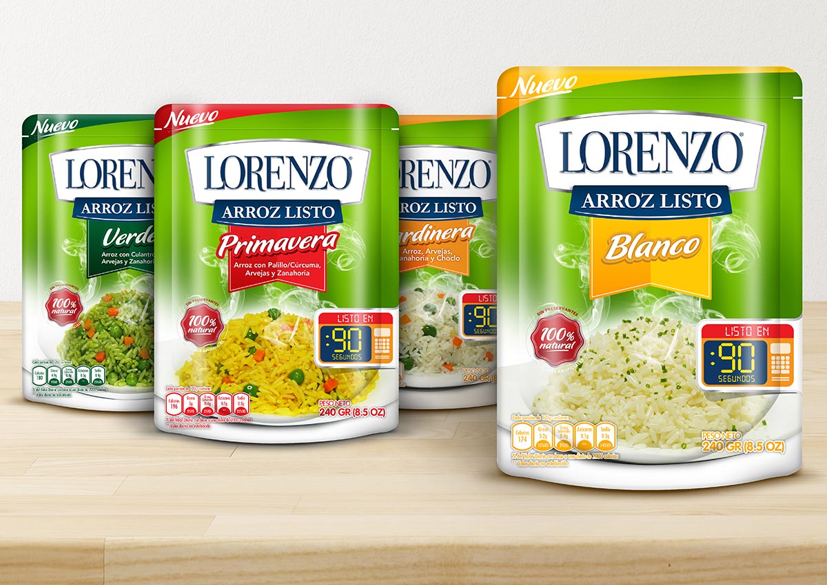 Imaginity, Arroz Listo, Lorenzo, Branding, Diseño De Logo, Marca, Diseño De Packaging, Íconos, Perú