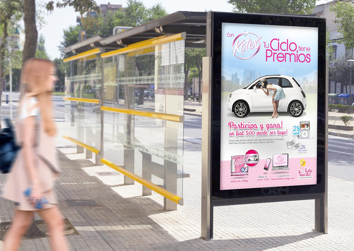 Imaginity, Kimberly Clark, Kotex, Promo Fiat, Key Visual, Diseño, Cuidado Personal, Costa Rica