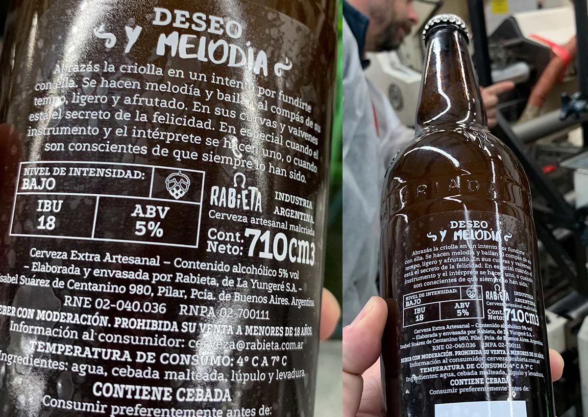 Imaginity, Procesos De Impresión En Diseño De Packaging, Rabieta, Dorso Etiqueta, Botella