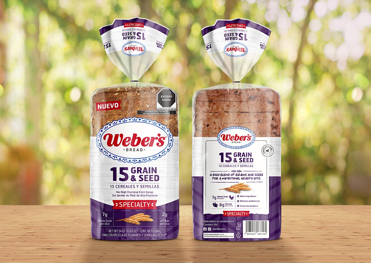 Imaginity, Weber´s, Specialty, Special Bread, Packaging Design, 15 Grain And Seed, Front And Back