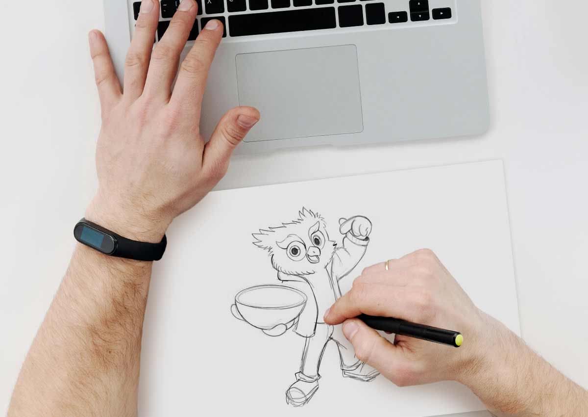imaginity, wise peppy, mascot design, peppy raf