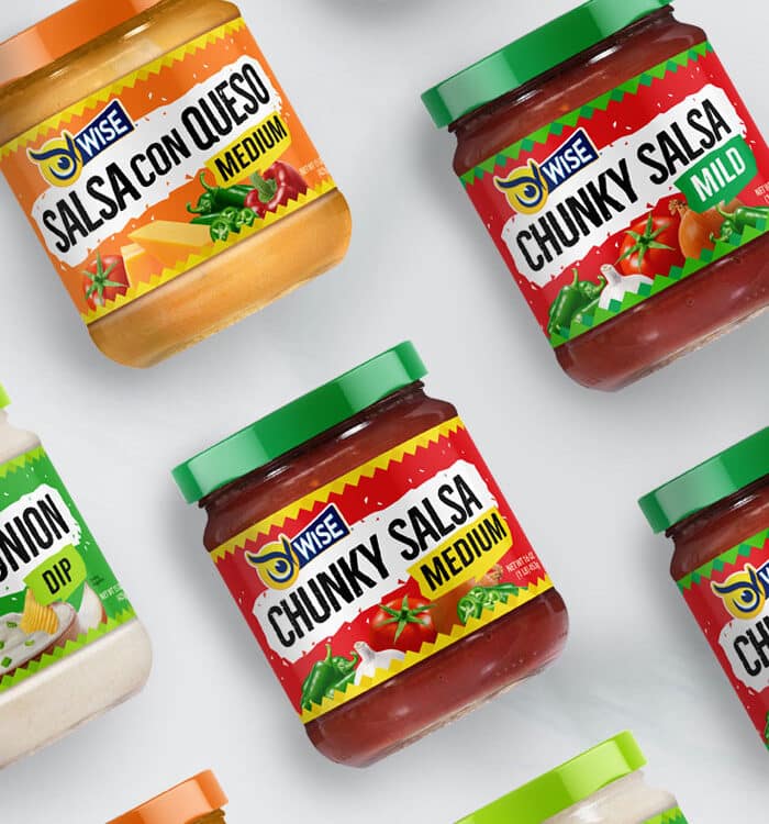 Imaginity, Wise Snacks, Salsas, Packaging Design