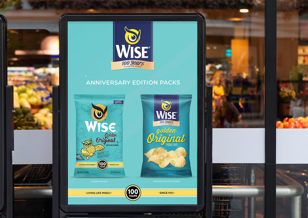 Imaginity, Wise Snacks, Key Visual, 100 Years, Graphic Design, Market