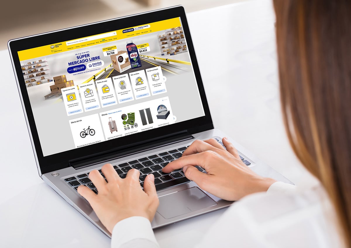 Digital Shopper Marketing, Businesswoman, Shopping On Laptop, Amazon
