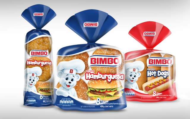 Pack design for the line of buns for hot dogs and hamburgers in Bimbo, Mexico - Imaginity