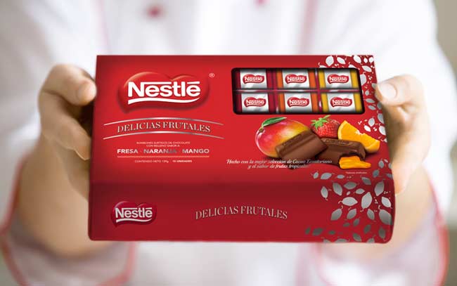 New packaging design for the limited edition of Nestlé's new product Nestlé Fruit Delights, Colombia - Imaginity