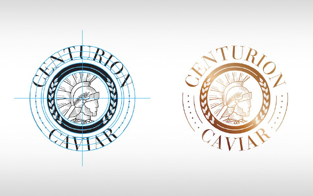 Logo design for Premium Centurion Caviar Italy made, Gold Brand Detail by Imaginity