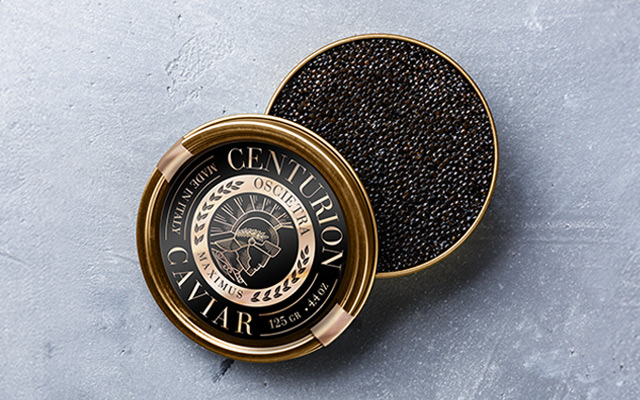 Branding and Packaging Design for Premium Centurion Caviar Italy made, Oscietra Maximus 125 gr variety by Imaginity