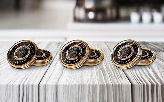 Branding and Packaging Design for Premium Centurion Caviar Italy made, Complete line design by Imaginity