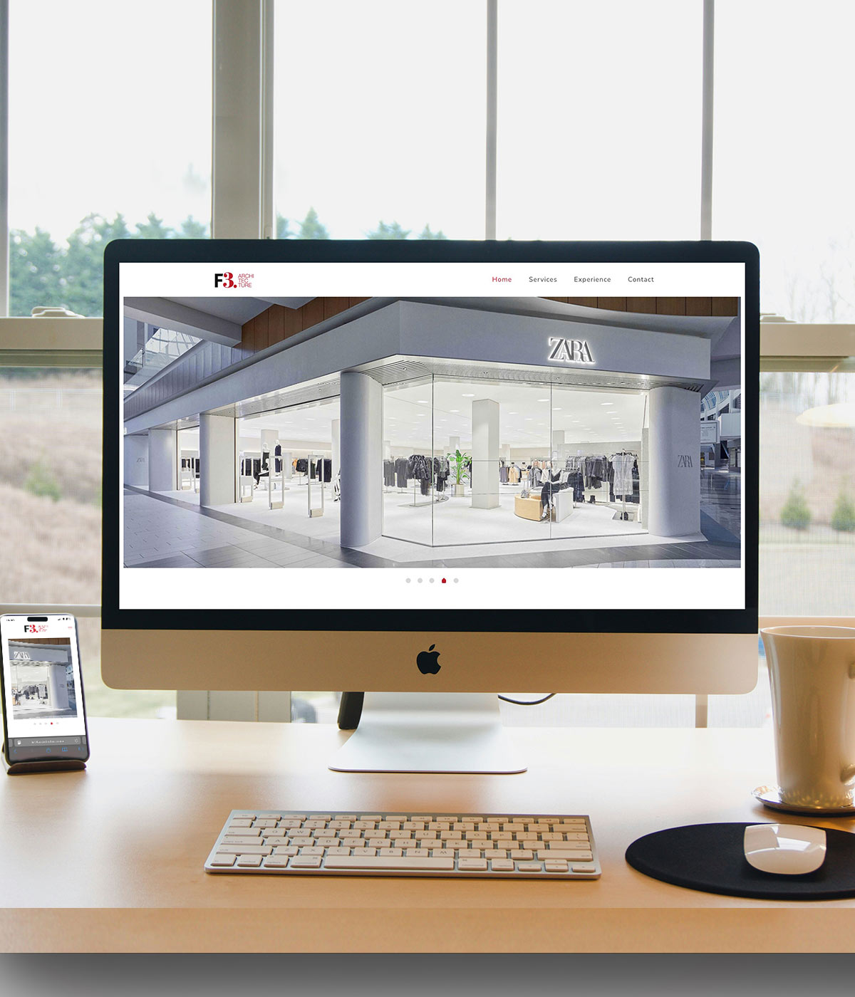 Imaginity, F3 Architecture, Desktop, Web Design, Responsive